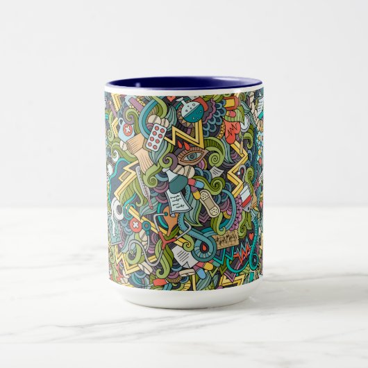 Abstract kunstmatig pictogram mok (Midden)