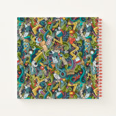 Abstract kunstmatig pictogram notitieboek (Achterkant)