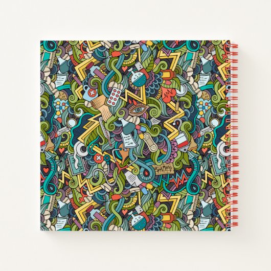 Abstract kunstmatig pictogram notitieboek (Achterkant)