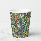 Abstract kunstmatig pictogram papieren bekers (Voorkant)