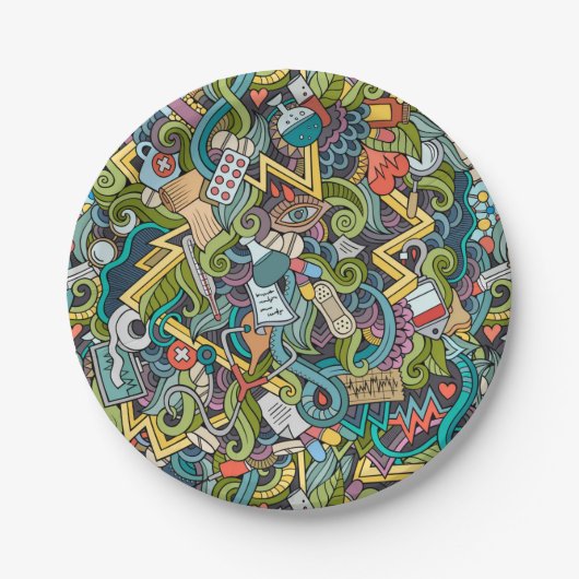 Abstract kunstmatig pictogram papieren bordje (Voorkant)