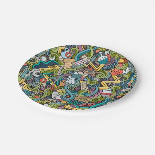 Abstract kunstmatig pictogram papieren bordje (Gekanteld)