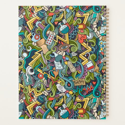 Abstract kunstmatig pictogram planner (Achterkant)