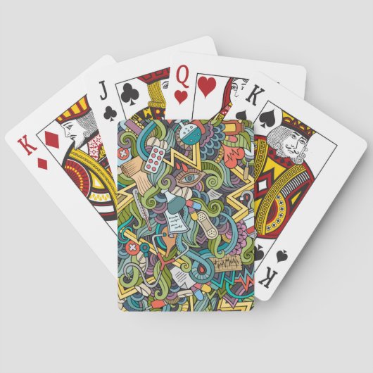 Abstract kunstmatig pictogram pokerkaarten (Achterkant)