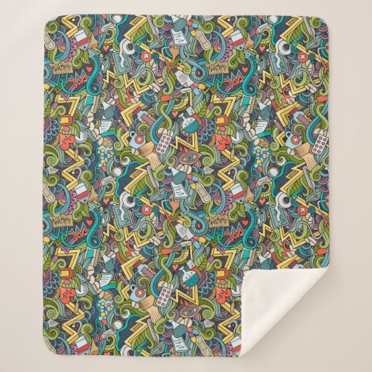 Abstract kunstmatig pictogram sherpa deken (Voorkant)