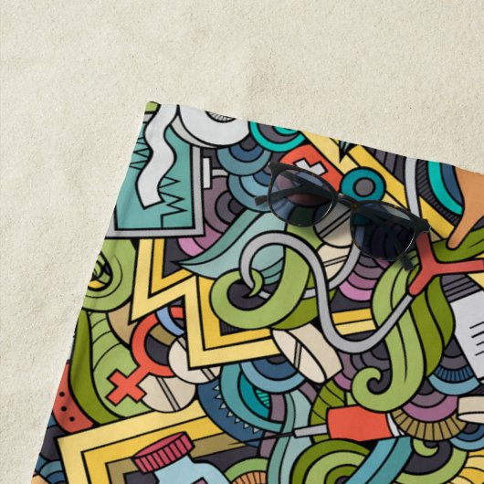 Abstract kunstmatig pictogram strandlaken (In situ)