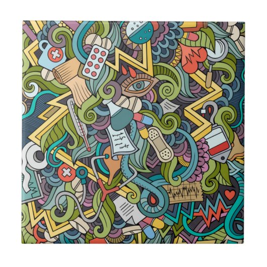 Abstract kunstmatig pictogram tegeltje (Voorkant)