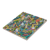 Abstract kunstmatig pictogram tegeltje (Zijkant)