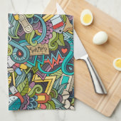 Abstract kunstmatig pictogram theedoek (Quarter Fold)