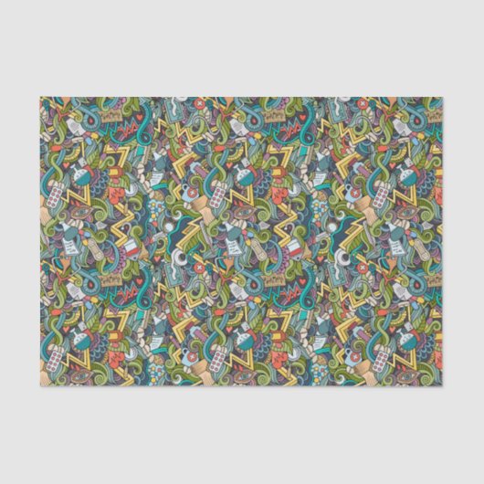 Abstract kunstmatig pictogram tissuepapier (Voorkant)