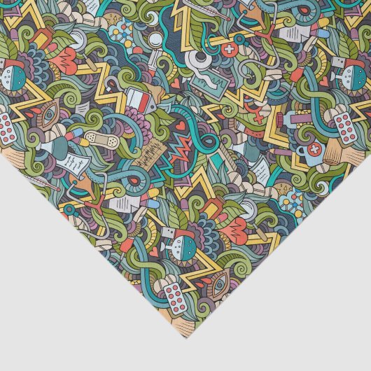 Abstract kunstmatig pictogram tissuepapier (Detail)