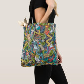 Abstract kunstmatig pictogram tote bag (Dichtbij)