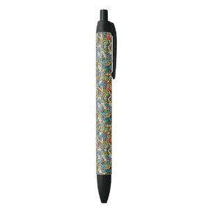 Abstract kunstmatig pictogram zwarte inkt pen