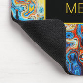 Abstract Kunstmatige Naam Geel Oranje Blauw Muismat (Hoek)