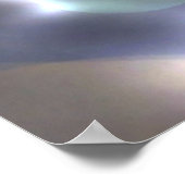 Abstract kunstmetaal Poster reflecteert blauw (Hoek)