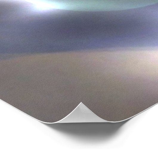 Abstract kunstmetaal Poster reflecteert blauw (Hoek)