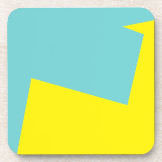 Abstract kunstminimalisme Blauw Wit Bier Onderzetter (Voorkant)