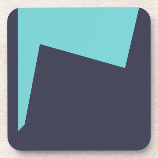 Abstract kunstminimalisme Blauw Wit Bier Onderzetter (Voorkant)