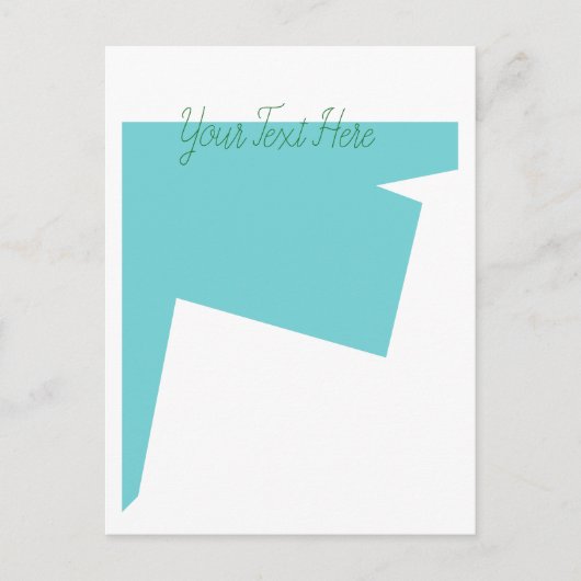 Abstract kunstminimalisme Blauw Wit Briefkaart (Voorkant)