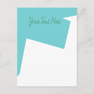 Abstract kunstminimalisme Blauw Wit Briefkaart