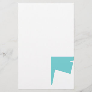 Abstract kunstminimalisme Blauw Wit Briefpapier