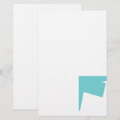 Abstract kunstminimalisme Blauw Wit Briefpapier (Voorkant / Achterkant)