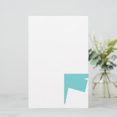Abstract kunstminimalisme Blauw Wit Briefpapier (Staand voorkant)