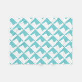 Abstract kunstminimalisme Blauw Wit Fleece Deken (Voorkant (Horizontaal))