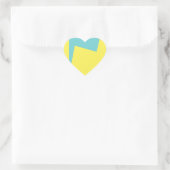 Abstract kunstminimalisme Blauw Wit Hart Sticker (Tas)