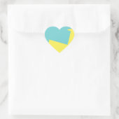 Abstract kunstminimalisme Blauw Wit Hart Sticker (Tas)
