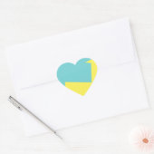 Abstract kunstminimalisme Blauw Wit Hart Sticker (Envelop)