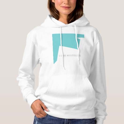 Abstract kunstminimalisme Blauw Wit Hoodie (Voorkant)