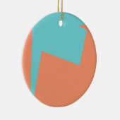 Abstract kunstminimalisme Blauw Wit Keramisch Ornament (Rechts)