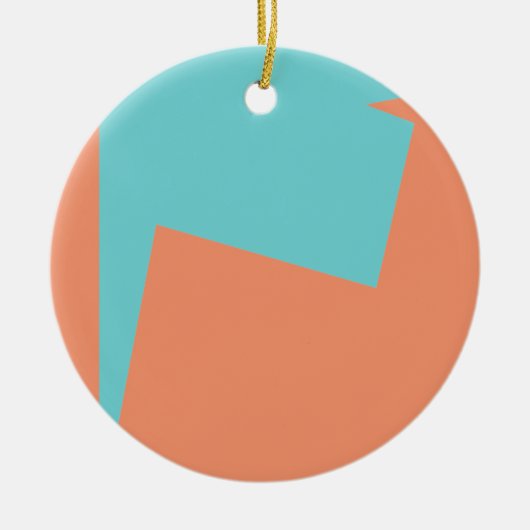 Abstract kunstminimalisme Blauw Wit Keramisch Ornament (Voorkant)