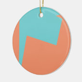 Abstract kunstminimalisme Blauw Wit Keramisch Ornament (Links)