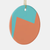 Abstract kunstminimalisme Blauw Wit Keramisch Ornament (Rechts)