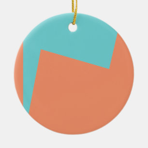 Abstract kunstminimalisme Blauw Wit Keramisch Ornament