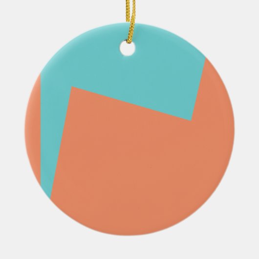 Abstract kunstminimalisme Blauw Wit Keramisch Ornament (Voorkant)