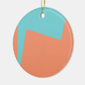Abstract kunstminimalisme Blauw Wit Keramisch Ornament (Links)