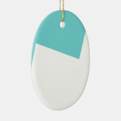 Abstract kunstminimalisme Blauw Wit Keramisch Ornament (Rechts)
