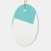 Abstract kunstminimalisme Blauw Wit Keramisch Ornament (Links)