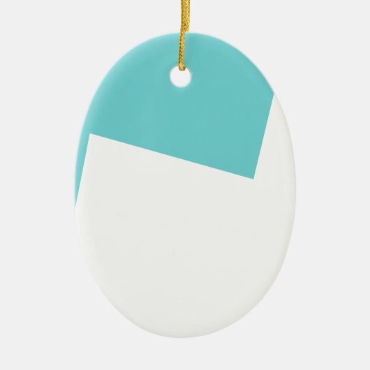 Abstract kunstminimalisme Blauw Wit Keramisch Ornament (Voorkant)