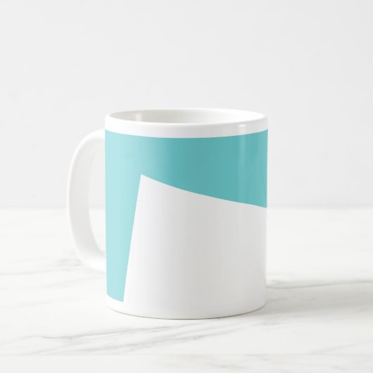 Abstract kunstminimalisme Blauw Wit Koffiemok (Voorkant links)