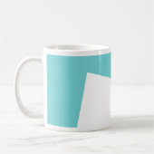 Abstract kunstminimalisme Blauw Wit Koffiemok (Links)