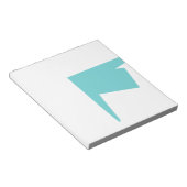 Abstract kunstminimalisme Blauw Wit Notitieblok (Schuin)