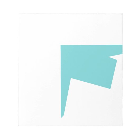 Abstract kunstminimalisme Blauw Wit Notitieblok (Voorkant)