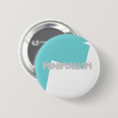Abstract kunstminimalisme Blauw Wit Ronde Button 5,7 Cm (Voorkant /achterkant)