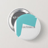 Abstract kunstminimalisme Blauw Wit Ronde Button 5,7 Cm (Voorkant /achterkant)