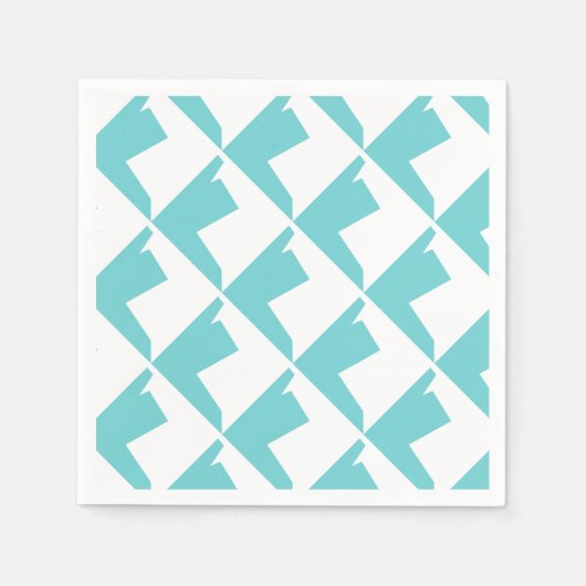 Abstract kunstminimalisme Blauw Wit Servet (Voorkant)