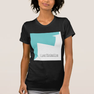 Abstract kunstminimalisme Blauw Wit T-shirt